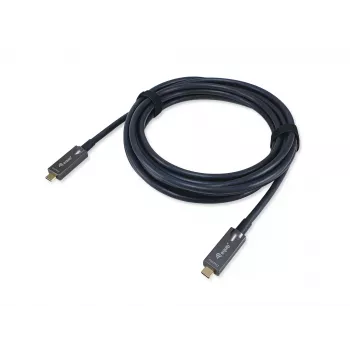 Equip USB-C zu C Aktives Optisches Kabel, M/M, 5,0 m, PD 60 W, 4K/60 Hz, 10 Gbit/s, Video+Daten+PD