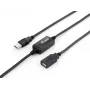 Equip USB 2.0 Typ A aktives Verlängerungskabel Stecker auf Buchse, 10 m
