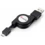 Equip USB 2.0 Typ A auf Micro-B einziehbares Kabel, 1,0 m, Schwarz