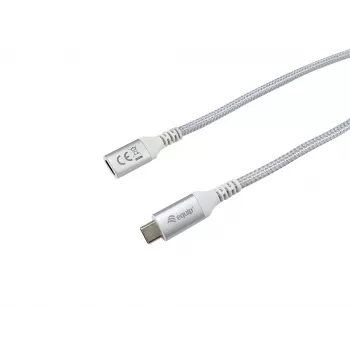 Equip USB 3.2 Gen 2 C-auf-C-Verlängerungskabel, 0,5 m, M/F, 4K/60Hz, 10 Gbit/s, Weiß