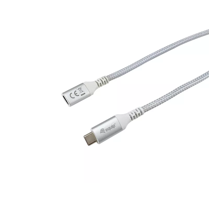 Equip USB 3.2 Gen 2 C-auf-C-Verlängerungskabel, 0,5 m, M/F, 4K/60Hz, 10 Gbit/s, Weiß