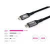 Equip USB 4 Gen 3 C-zu-C-Kabel, M/M, 2,0 m, PD3.1 240 W, 8K/60 Hz, 40 Gbit/s, Schwarz