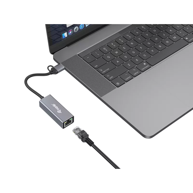 Equip USB-C auf 2,5 Gigabit Ethernet Netzwerk (USB-C+A) Adapter