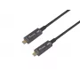 Equip USB-C-auf-C aktives optisches Kabel, M/M, 15 m, PD 60 W, 4K/60 Hz, 10 Gbit/s, Video+Daten+PD