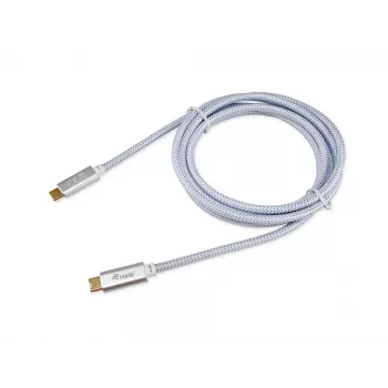 USB-C auf USB-C Kabel EQUIP 3,0 m — USB 3.2 Gen 2, 10 Gbps, PD 100 W, 4K/60 Hz, weiß