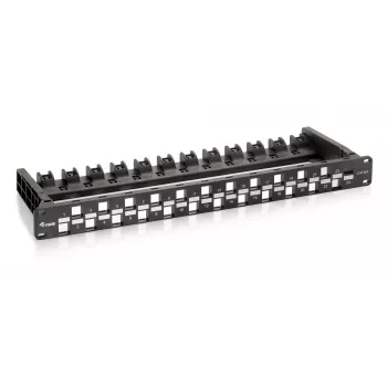 Equip 24-Port Keystone Cat.6A Ungeschirmtes Patchpanel, Schwarz