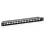 Equip 24-Port Keystone Cat.6 Ungeschirmtes Patchpanel, Schwarz