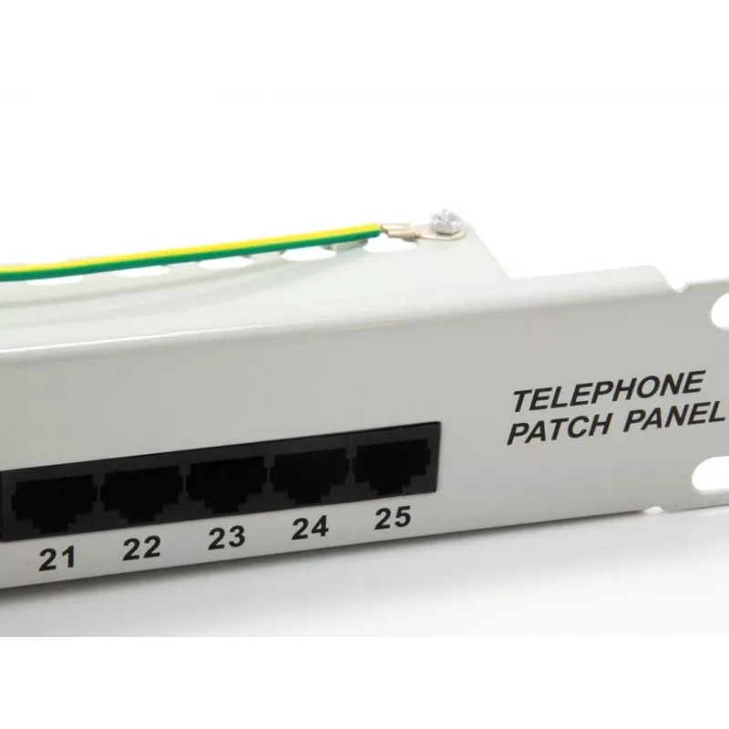 Equip 25-Port Cat.3 RJ45 ISDN Patch Panel, Hellgrau