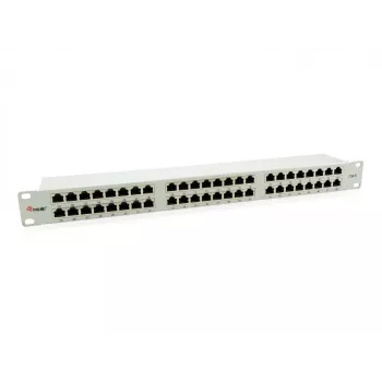Equip 48-Port Cat.6 geschirmtes Patchpanel, Hellgrau