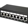 Equip 24-Port Cat.5e geschirmtes Patch Panel, Schwarz