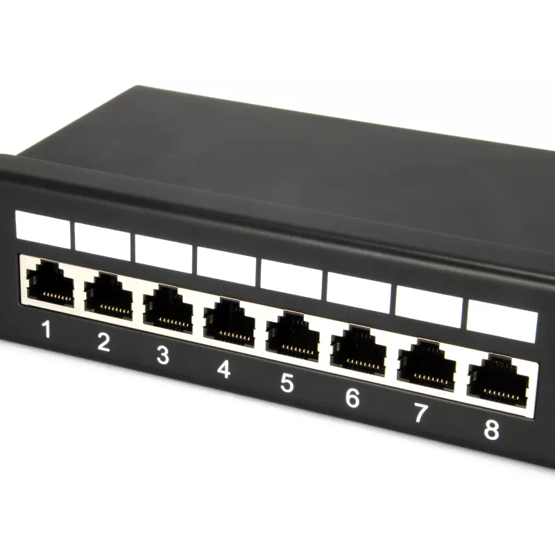 Equip 24-Port Cat.5e geschirmtes Patch Panel, Schwarz