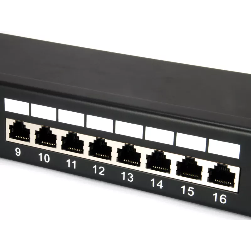 Equip 24-Port Cat.5e geschirmtes Patch Panel, Schwarz
