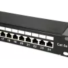 Equip 24-Port Cat.5e geschirmtes Patch Panel, Schwarz