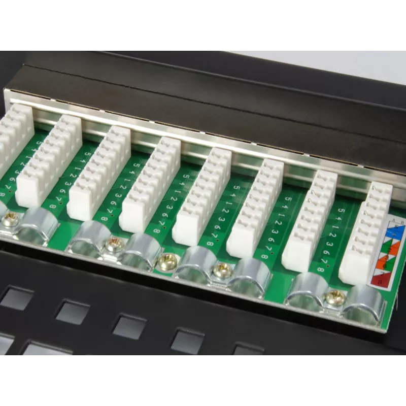 Equip 24-Port Cat.5e geschirmtes Patch Panel, Schwarz