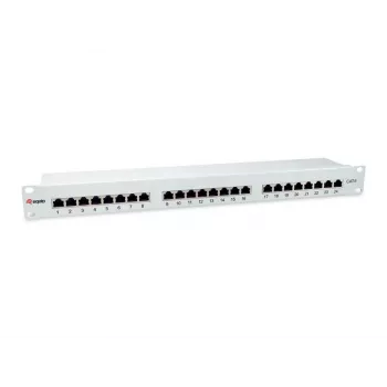 Equip 24-Port Cat.6 geschirmtes Patchpanel, Hellgrau