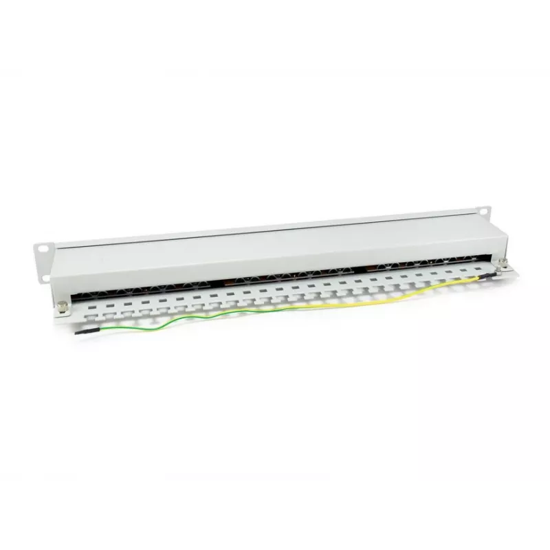 Equip 24-Port Cat.6 geschirmtes Patchpanel, Hellgrau