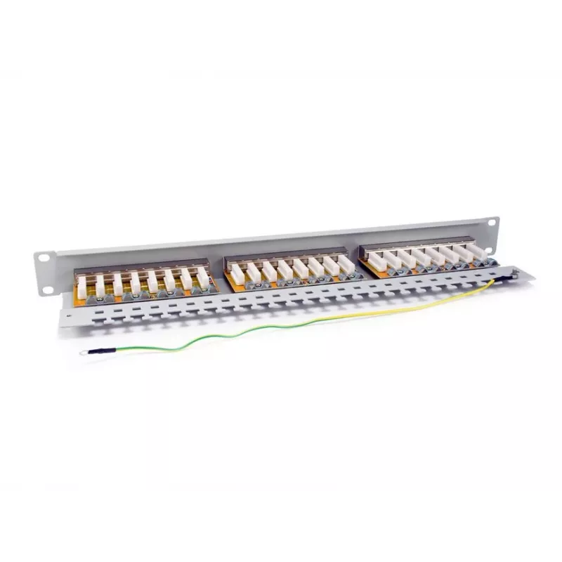 Equip 24-Port Cat.6 geschirmtes Patchpanel, Hellgrau