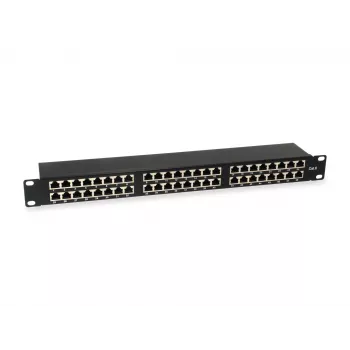 Equip 48-Port Cat.6 geschirmtes Patchpanel, Schwarz
