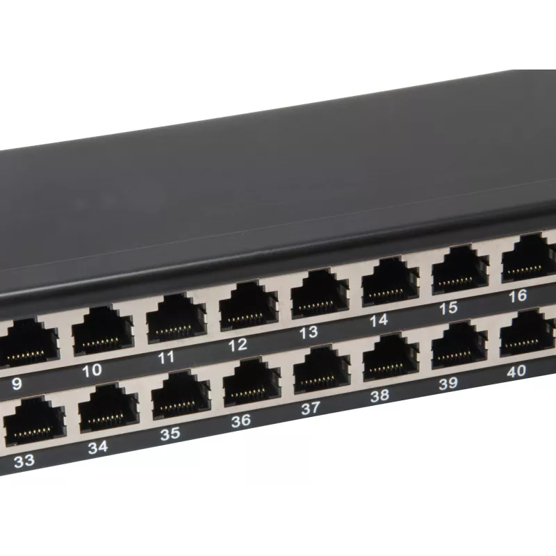 Equip 48-Port Cat.6 geschirmtes Patchpanel, Schwarz