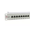 Equip 24-Port Cat.6A Shielded Patch Panel, Hellgrau, 10/100/1000Base-T(X), Gigabit Ethernet, 1000 Mbit/s, RJ-45, Cat6a, Rackmontage