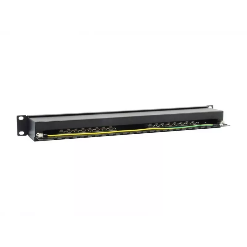 Equip 16-Port Cat.6 Shielded Patch Panel, Schwarz, 10/100/1000Base-T(X), Gigabit Ethernet, 1000 Mbit/s, RJ-45, Cat6, Rackmontage