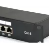 Equip 16-Port Cat.6 Shielded Patch Panel, Schwarz, 10/100/1000Base-T(X), Gigabit Ethernet, 1000 Mbit/s, RJ-45, Cat6, Rackmontage