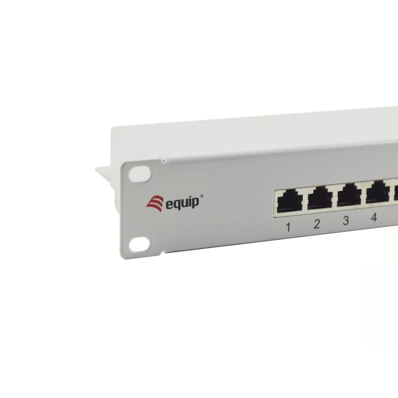 Equip 16-Port Cat.6 geschirmtes Patchpanel, hellgrau