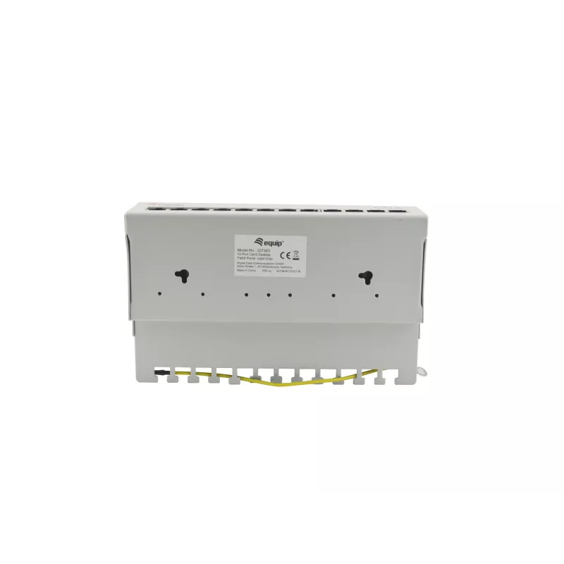 Equip 12-Port Cat.6 Desktop Patch Panel, Hellgrau, 10/100/1000Base-T(X), Gigabit Ethernet, 1000 Mbit/s, RJ-45, Cat6, 1U