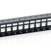 Equip 24-Port Keystone Cat.6 Shielded Patch Panel, Schwarz, Cat6, Rackmontage, 1U, Schwarz, 92,5 mm, 483 mm