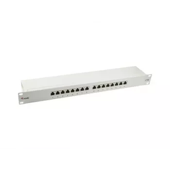 Equip 327316 Premium 16-Port Cat.5e Geschirmtes Patchpanel, Hellgrau