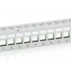 Equip 24-Port Keystone Cat.6 geschirmtes Patchpanel, hellgrau