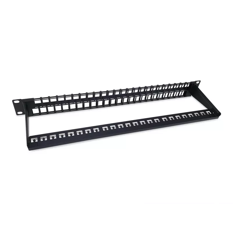 Equip 48-Port Keystone Cat.6 Unshielded Patch Panel, Schwarz, RJ-45, Cat6, 1U, Schwarz, Stahl, REACH, RoHS
