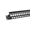 Equip 48-Port Keystone Cat.6 Unshielded Patch Panel, Schwarz, RJ-45, Cat6, 1U, Schwarz, Stahl, REACH, RoHS