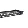 Equip 48-Port Keystone Cat.6 Unshielded Patch Panel, Schwarz, RJ-45, Cat6, 1U, Schwarz, Stahl, REACH, RoHS