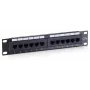 Equip 12-Port Cat.5e Ungeschirmtes Patchpanel, Schwarz