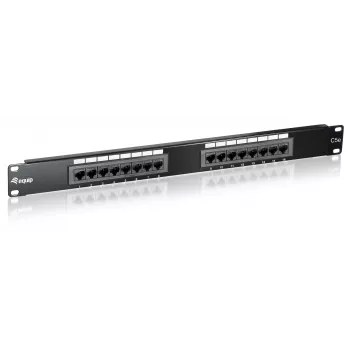 Equip 16-Port Cat.5e Ungeschirmtes Patch Panel, Schwarz