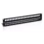 Equip 48-Port Keystone Cat.6 Shielded Patch Panel, Schwarz