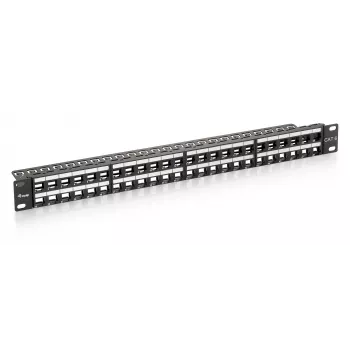 Equip 48-Port Keystone Cat.6 Ungeschirmtes Patchpanel, Schwarz