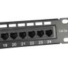 Equip 24-Port Cat.5e Unshielded Patch Panel, Schwarz, Cat5e, Rack-Montage, 1U, Schwarz, RoHS, CE