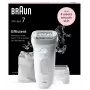Epilierer BRAUN Silk-épil 7 7-041 — kabelloser Nass- & Trockenepilierer mit MicroGrip, Massage, Rasierer und Bikinitrimmer, grau/weiß