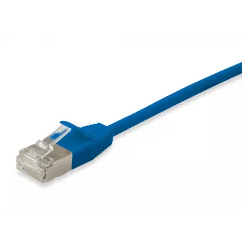 Equip Cat.6A F/FTP schlank Patchkabel, 7,5 m, Blau, 7,5 m, Cat6a, F/FTP (FFTP), RJ-45, RJ-45, Blau