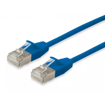 Equip Cat.6A F/FTP schlank Patchkabel, 10m, Blau, 10 m, Cat6a, F/FTP (FFTP), RJ-45, RJ-45, Blau