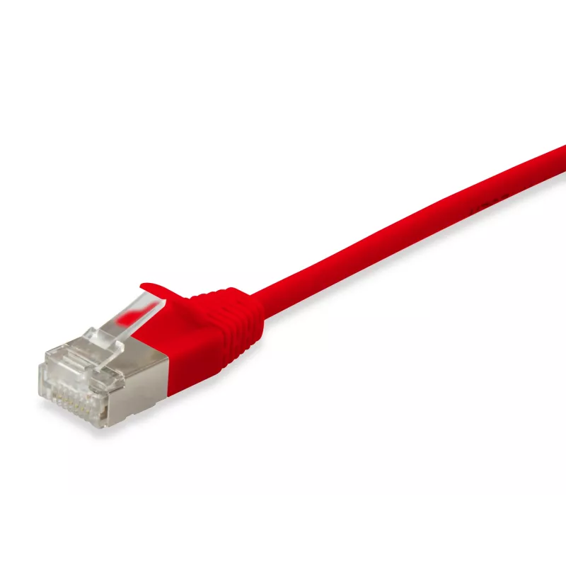 Netzwerkkabel Equip Cat.6A F/FTP schlank Patchkabel RJ-45 15 m Rot