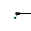 Equip Cat.6A S/FTP Patchkabel, gewinkelter auf geraden Stecker, 0,5 m, Schwarz