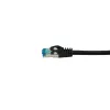 Equip Cat.6A S/FTP Patchkabel, abgewinkelter auf geraden Stecker, 5,0 m, Schwarz