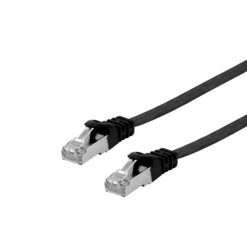 Netzwerkkabel Equip Cat.6A U/FTP Flach-Patchkabel RJ-45 3,0m Schwarz