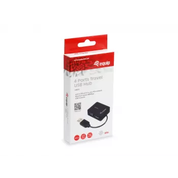 Equip 128952 Schnittstellen-Hub USB 2.0 480 Mbit/s Schwarz