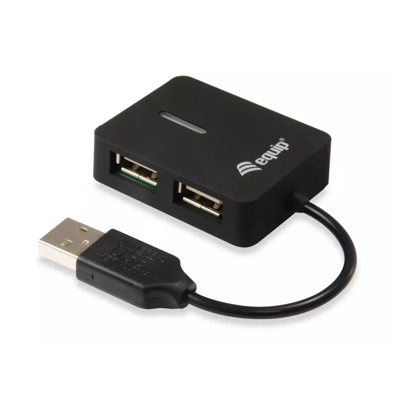Equip 128952 Schnittstellen-Hub USB 2.0 480 Mbit/s Schwarz