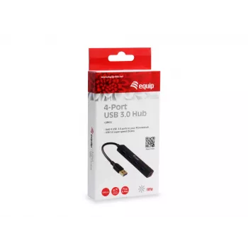 Equip 128953 Schnittstellen-Hub USB 3.2 Gen 1 (3.1 Gen 1) Typ-A 5000 Mbit/s Schwarz