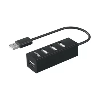 Equip 4-Port USB 2.0 Hub, USB 2.0, USB 2.0, 480 Mbit/s, Schwarz, China, CE, RoHS